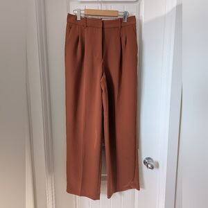 Aritzia Wilfred Effortless Dress Pants in Rust Orange Size 8